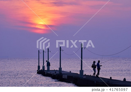 千葉県　原岡海岸　岡本桟橋 41765097