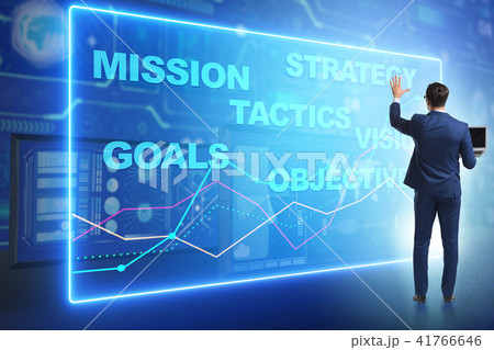 Businessman in strategic planning concept Businessman in strategic planning concept 41766646
