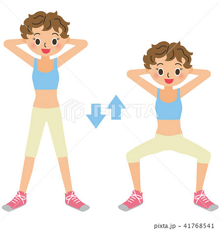 スクワットをする女性 41768541