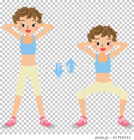 スクワットをする女性 41768541