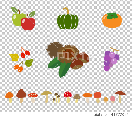 Autumn Food Icon Set Stock Illustration