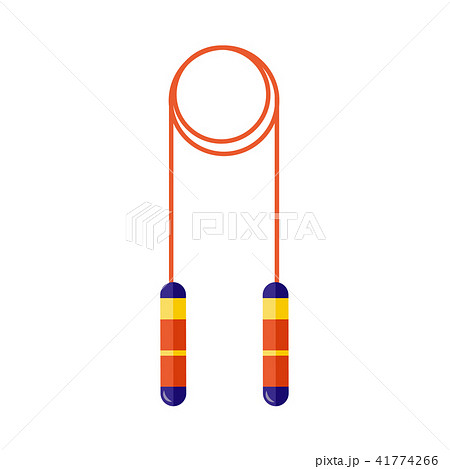 Jumping rope isolated on white background. Flat vector illustration of sport equipment. 41774266