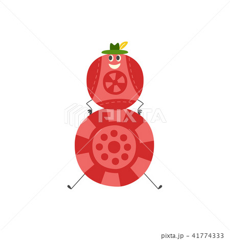 Number eight cartoon character isolated on white background - cute funny vector illustration of Number eight cartoon character isolated on white background - cute funny vector illustration of 41774333