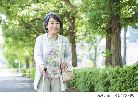 介護 杖 シニア 女性 介護 杖 シニア 女性 41775790