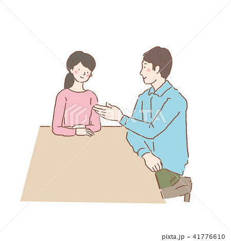 話し合いをする 男女 イラストのイラスト素材 話し合いをする 男女 イラストのイラスト素材
