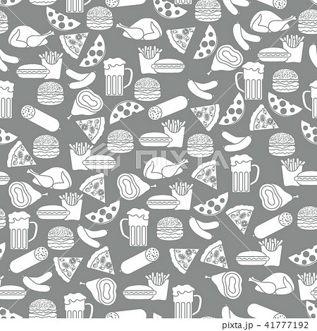 Seamless pattern with different foods 41777192