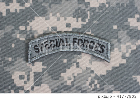 US ARMY special forces tab on camouflage uniform 41777905