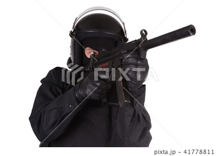 police special forces officer in black uniform police special forces officer in black uniform 41778811