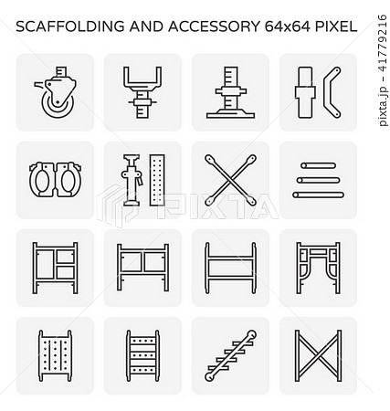 scaffolding icon set 41779216