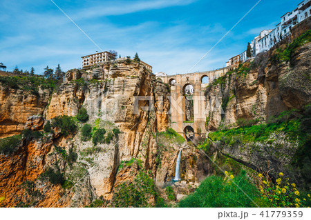 the Tajo Gorge and stone bridge, Ronda, Spain 41779359