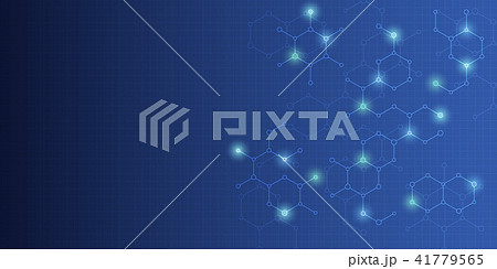 Geometric background from hexagons. Abstract molecular structure and chemical elements. Medical 41779565