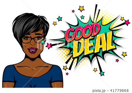 Black african-american young girl pop art 41779668