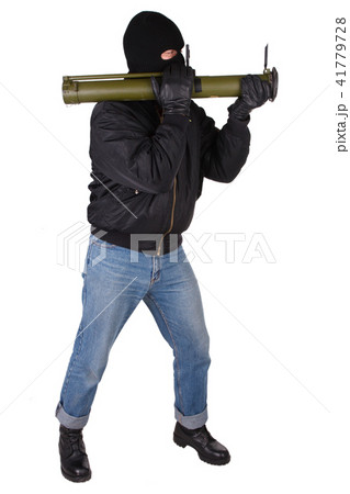 gunman with bazooka grenade launcher 41779728