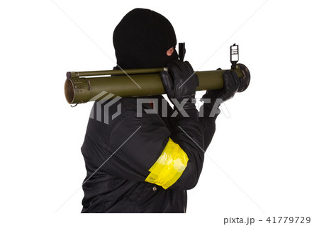 gunman with bazooka grenade launcher 41779729