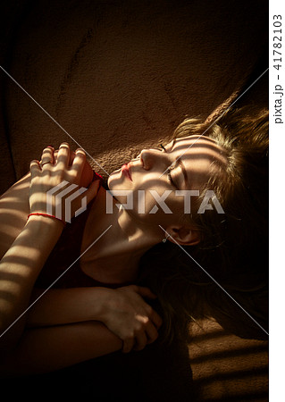 sensual girl lying sensual girl lying 41782103