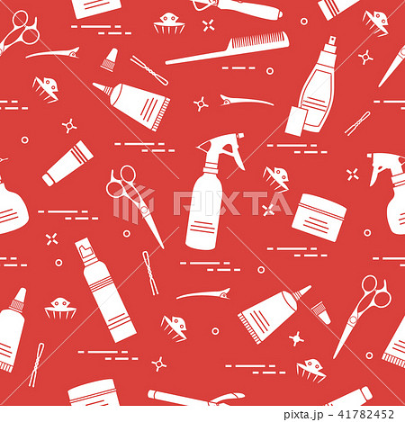 Seamless pattern with professional hairdresser Seamless pattern with professional hairdresser 41782452