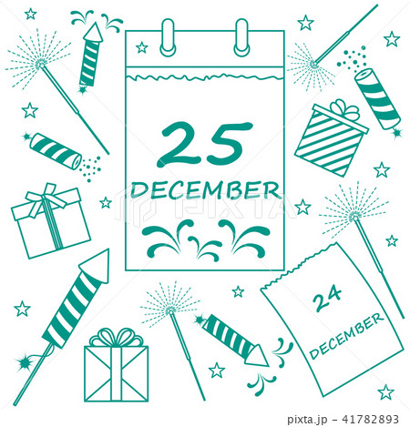 calendar with christmas date page and gifts, calendar with christmas date page and gifts, 41782893