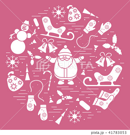 different new year and christmas symbols 41783053