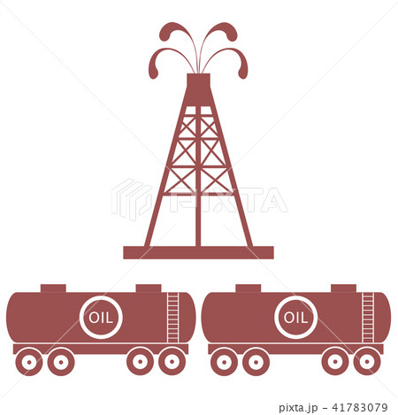 Stylized icon of the equipment for oil production 41783079