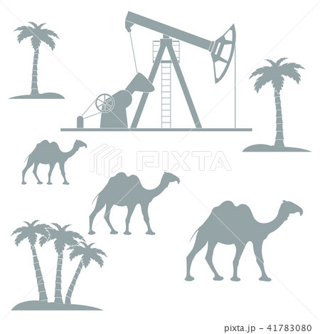 Stylized icon of the equipment for oil production 41783080