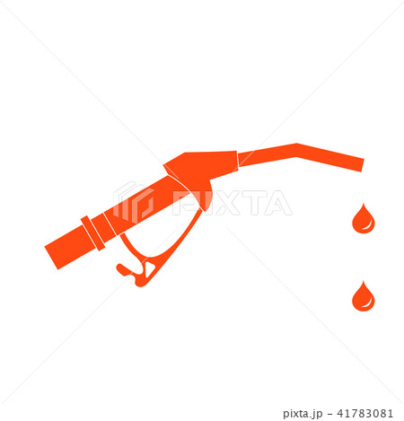 Stylized icon of the fuel gun with the fuel drops 41783081