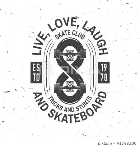 Skateboard club badge. Vector illustration. Skateboard club badge. Vector illustration. 41783200