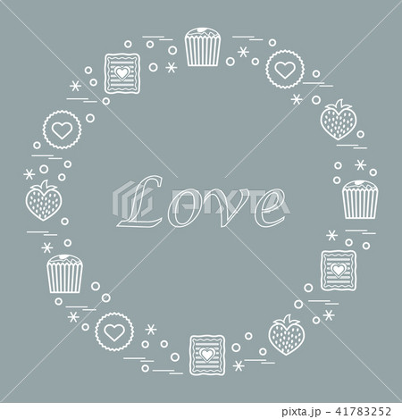 different romantic sweets arranged in a circle different romantic sweets arranged in a circle 41783252
