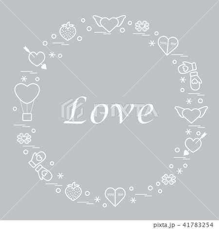 different romantic symbols arranged in a circle different romantic symbols arranged in a circle 41783254