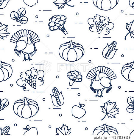 Happy Thanksgiving cartoon pattern Happy Thanksgiving cartoon pattern 41783333