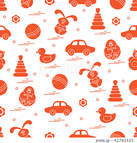 Vector pattern of different toys 41783335