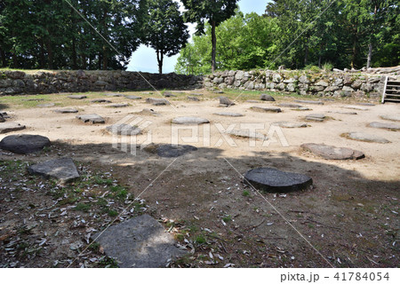 滋賀県近江八幡市 安土城跡 天主台跡 滋賀県近江八幡市 安土城跡 天主台跡 41784054