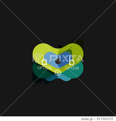 Flat design geometric infographics, arrow shape vector sticker or label, price tags, offer promotion 41784235