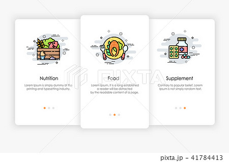 Onboarding screens design in Food concept. Onboarding screens design in Food concept. 41784413