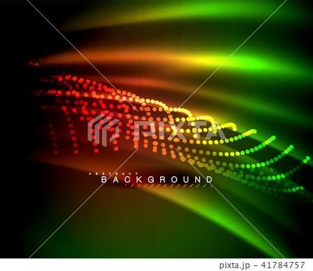 Neon glowing techno lines, hi-tech futuristic abstract background template with square shapes Neon glowing techno lines, hi-tech futuristic abstract background template with square shapes 41784757