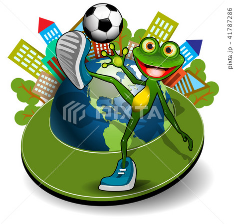 Frog with Ball and Globe 41787286