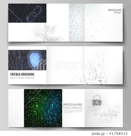 The minimal vector layout of two square format covers design templates for trifold square brochure The minimal vector layout of two square format covers design templates for trifold square brochure 41788515