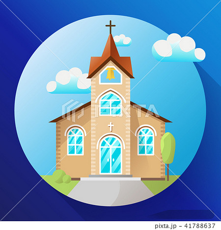 Vector church building icon flat Vector church building icon flat 41788637