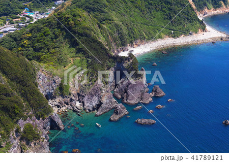 【静岡県・観光名所】烏帽子山・雲見浅間神社 山頂からの眺望  41789121