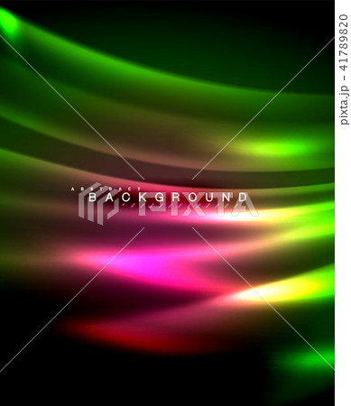 Neon glowing techno lines, hi-tech futuristic abstract background template with square shapes Neon glowing techno lines, hi-tech futuristic abstract background template with square shapes 41789820