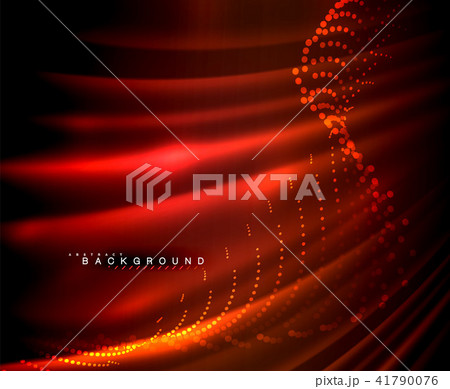 Neon glowing techno lines, hi-tech futuristic abstract background template with square shapes 41790076