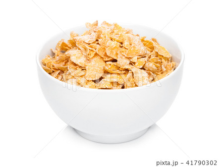 White bowl with natural organic granola cereal 41790302