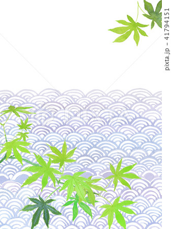 新緑もみじ 夏イメージ 背景のイラスト素材 新緑もみじ 夏イメージ 背景のイラスト素材