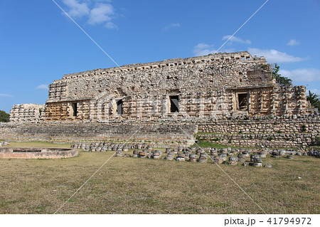 世界遺産 カバー遺跡 マヤ遺跡 メキシコの写真素材
