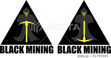 miner crypto currency in the triangle black miner minimalist logo 41795085