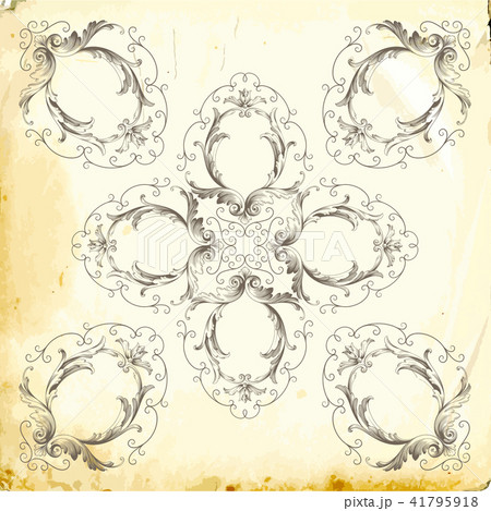 Vector baroque of vintage elements for design. Vector baroque of vintage elements for design. 41795918