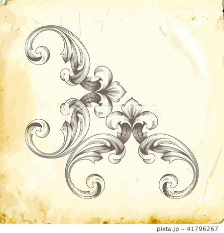Vector baroque of vintage elements for design.  41796267