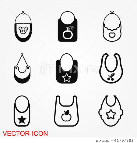 Bib icon vector, baby bib sketch for infographic Bib icon vector, baby bib sketch for infographic 41797283