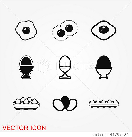 Egg icon vectorのイラスト素材 [41797424] - PIXTA