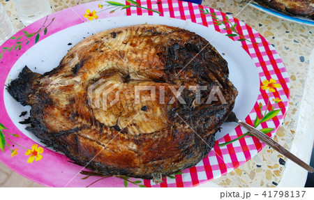 Prepared in fire grilled carp, Iraq Prepared in fire grilled carp, Iraq 41798137