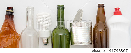 Recyclable waste, resources.Clean glass, plastic 41798367